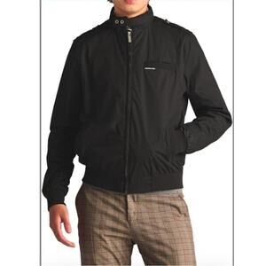 MEMBERS ONLY Classic, Iconic Full zip Jacket/coat; Mens XS, Black 80's inspired